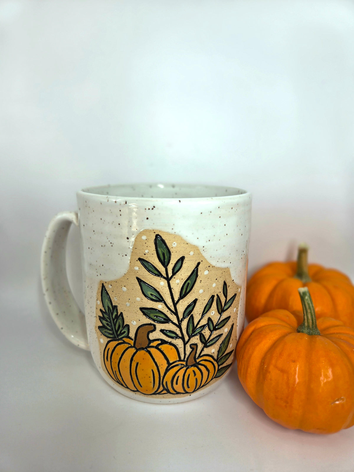 Hand Carved Pumpkin Patch Mug