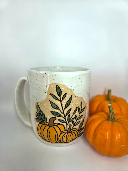 Hand Carved Pumpkin Patch Mug